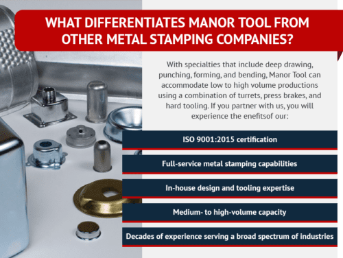 What differentiates Manor Tool from other metal stamping companies?
