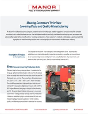 How Much Does Metal Stamping Cost? - Manor Tool & Manufacturing